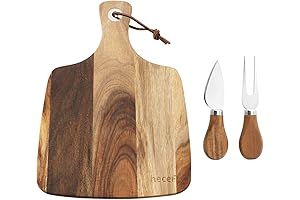 hecef Cheese Board with Knives and Forks – Set of 3