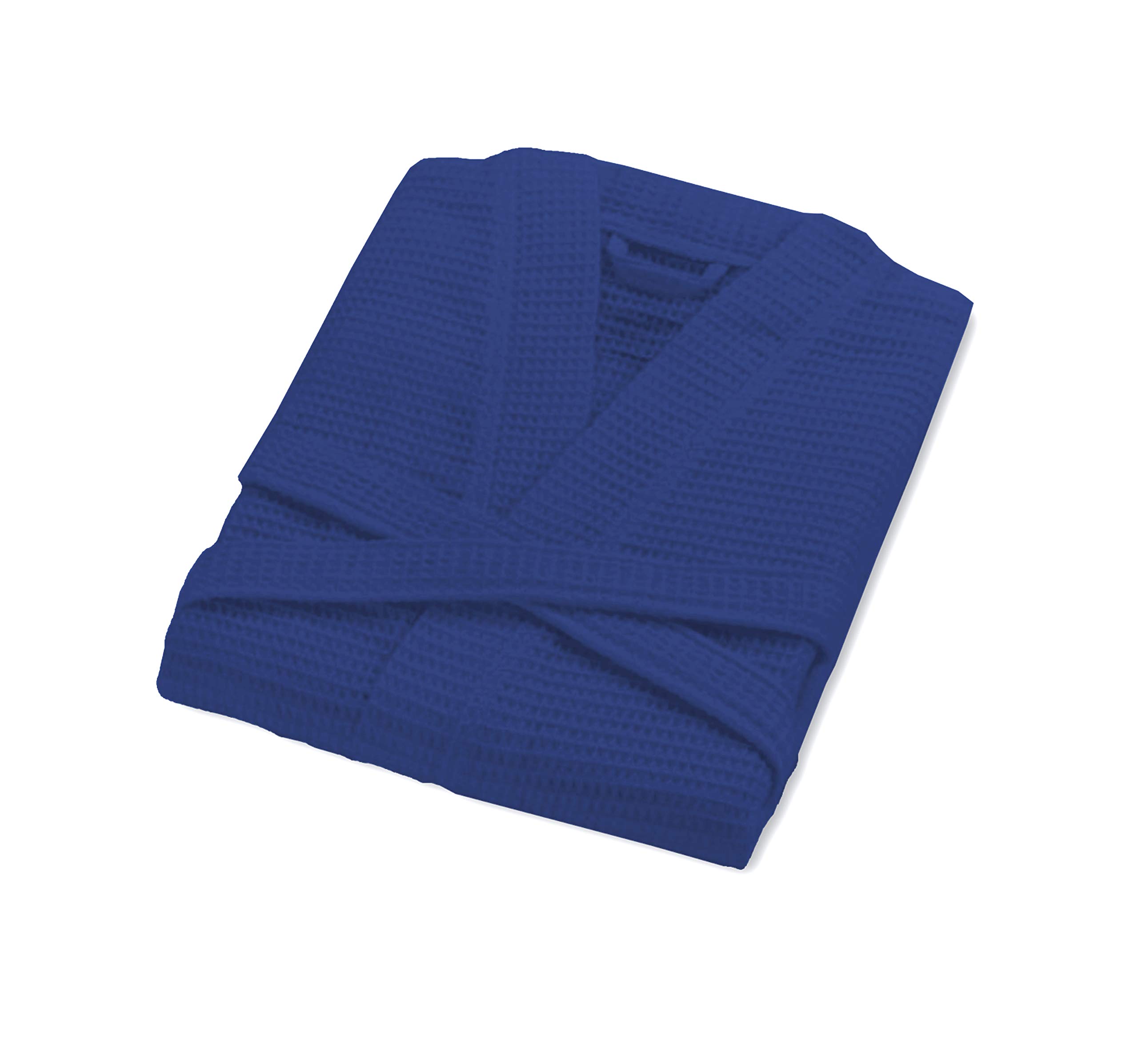 A & B TRADERSWaffle Dressing Gown Lightweight Kimono Housecoat Bathrobe Soft Egyptian Cotton Men Women