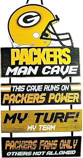 NFL Team Logo Mancave Man Cave Hanging Wall Sign
