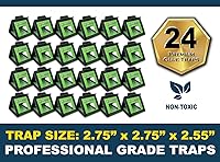 Vista 3 de MaxGuard Trampas para insectos de cama (24 trampas) Trampas de detección de chinches no tóxicas. Detecta, atrapa y mata chinches e insectos