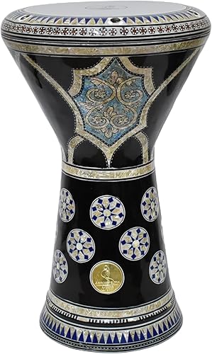 New Gawharet El Fan Drum Darbuka tabla doumbek de 18.519 pulgadas con incrustaciones de nácar instrumento musical egipcio
