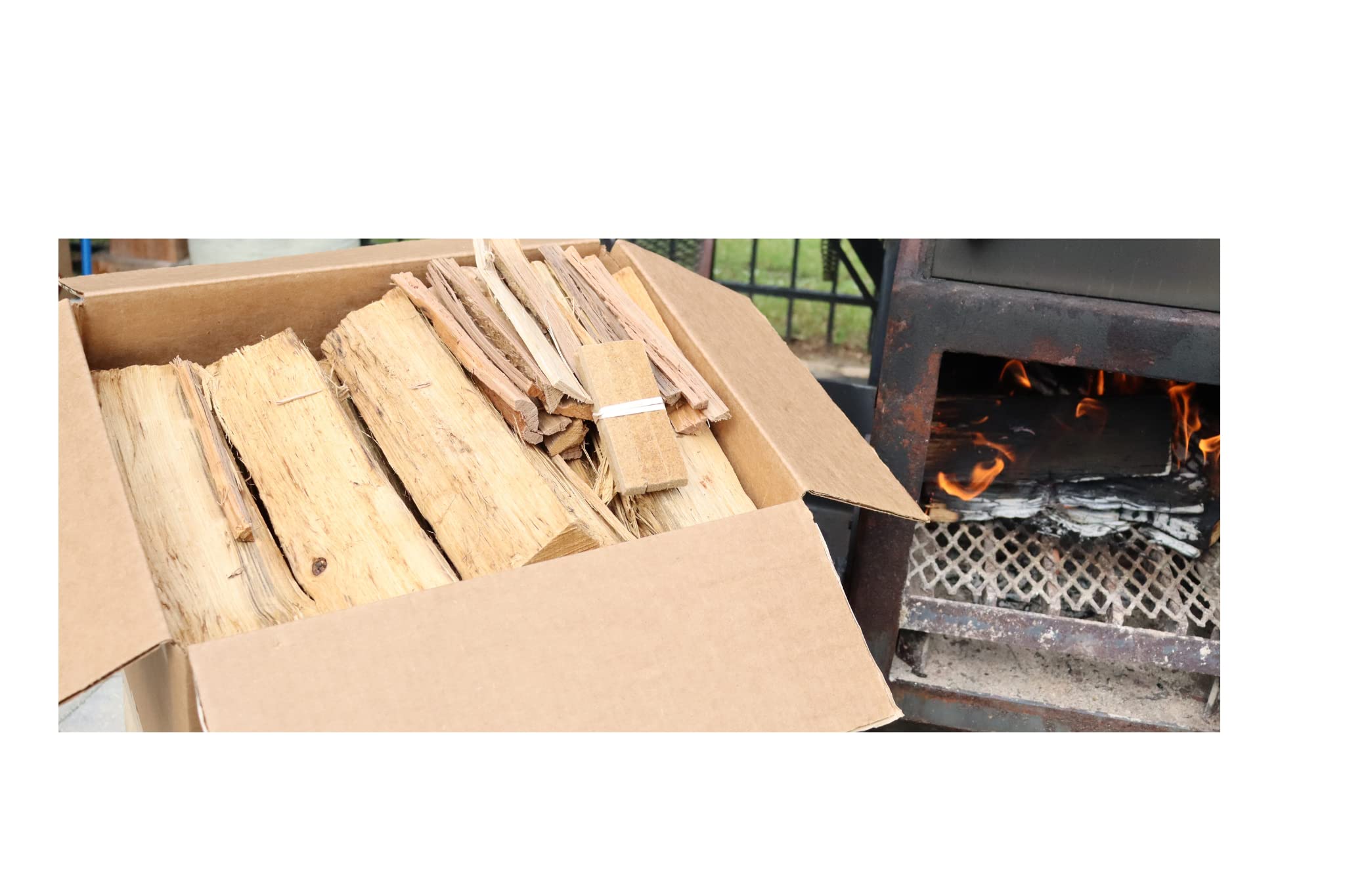 Smoak Firewood 12inch Length Premium Cooking Wood & Firewood Logs - Used for Grills, Smokers, Pizza ovens, firepits or fireplaces - USDA Certified Kiln Dried (White Oak - 12in pieces (45-50lbs))