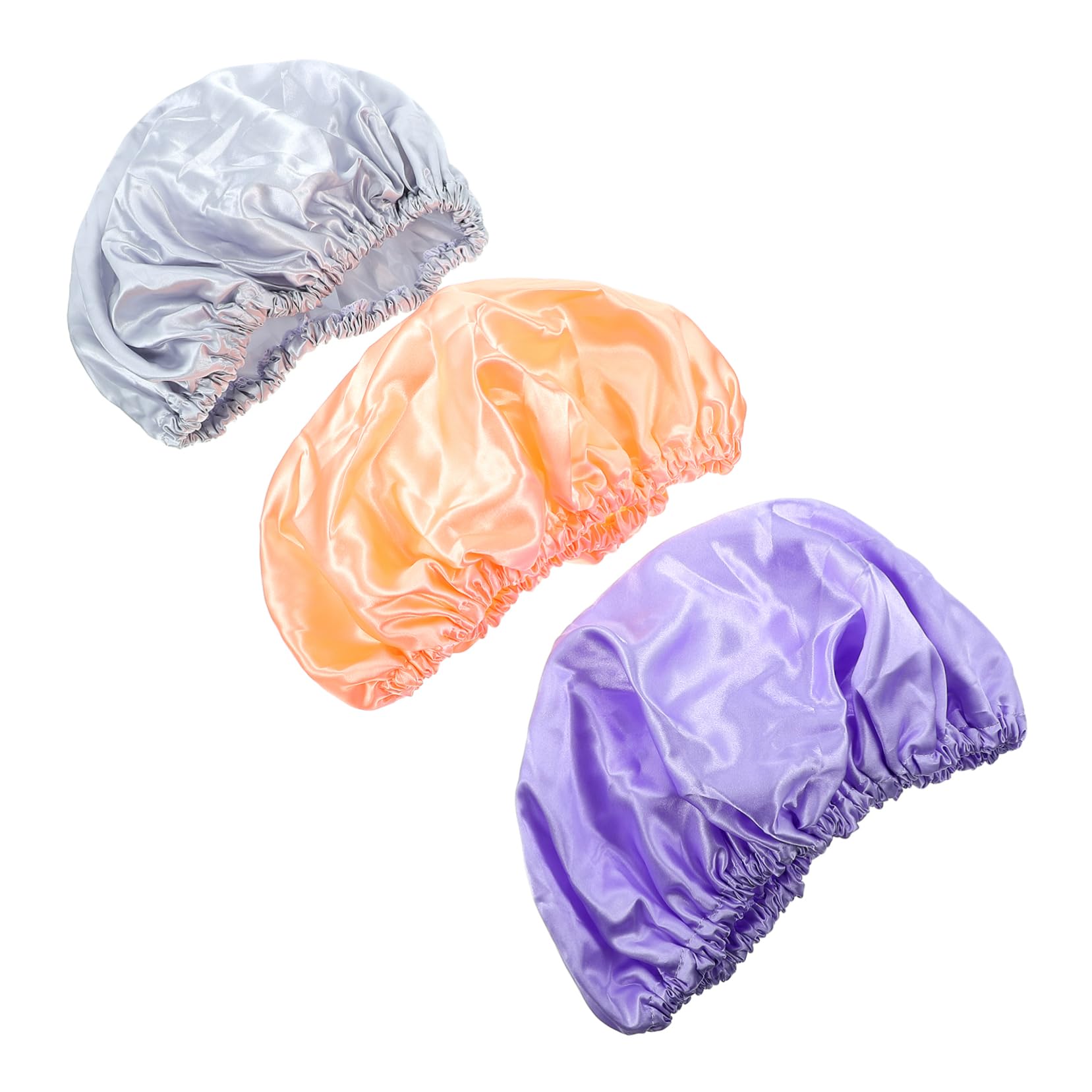 Beaupretty 3 Piezas Gorro De Ducha De Eva Gorros De Baño Hogar Color Sólido Para Proteger El Cabello Baño Usar Como De Dormir Nocturno