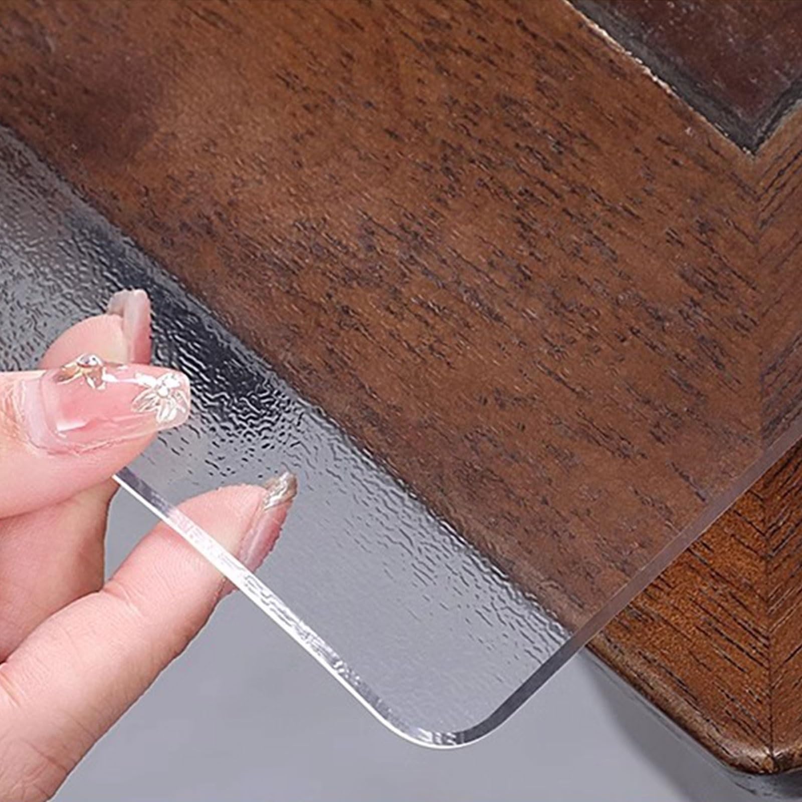 Eiauiuo Frosted Dining Table Cover Transparent PVC Table Protector