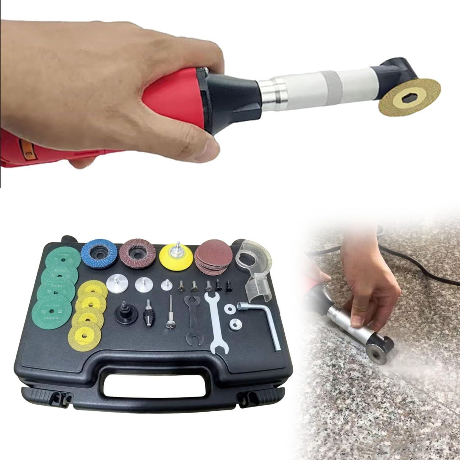 Rsqql One Color 350W Electric Tile Floor Seam Opener & Cleaner, 6-Speed Adjustable,15000 Rpm,Efficient 90° Angle,For Polishing, Milling & Rust Removal