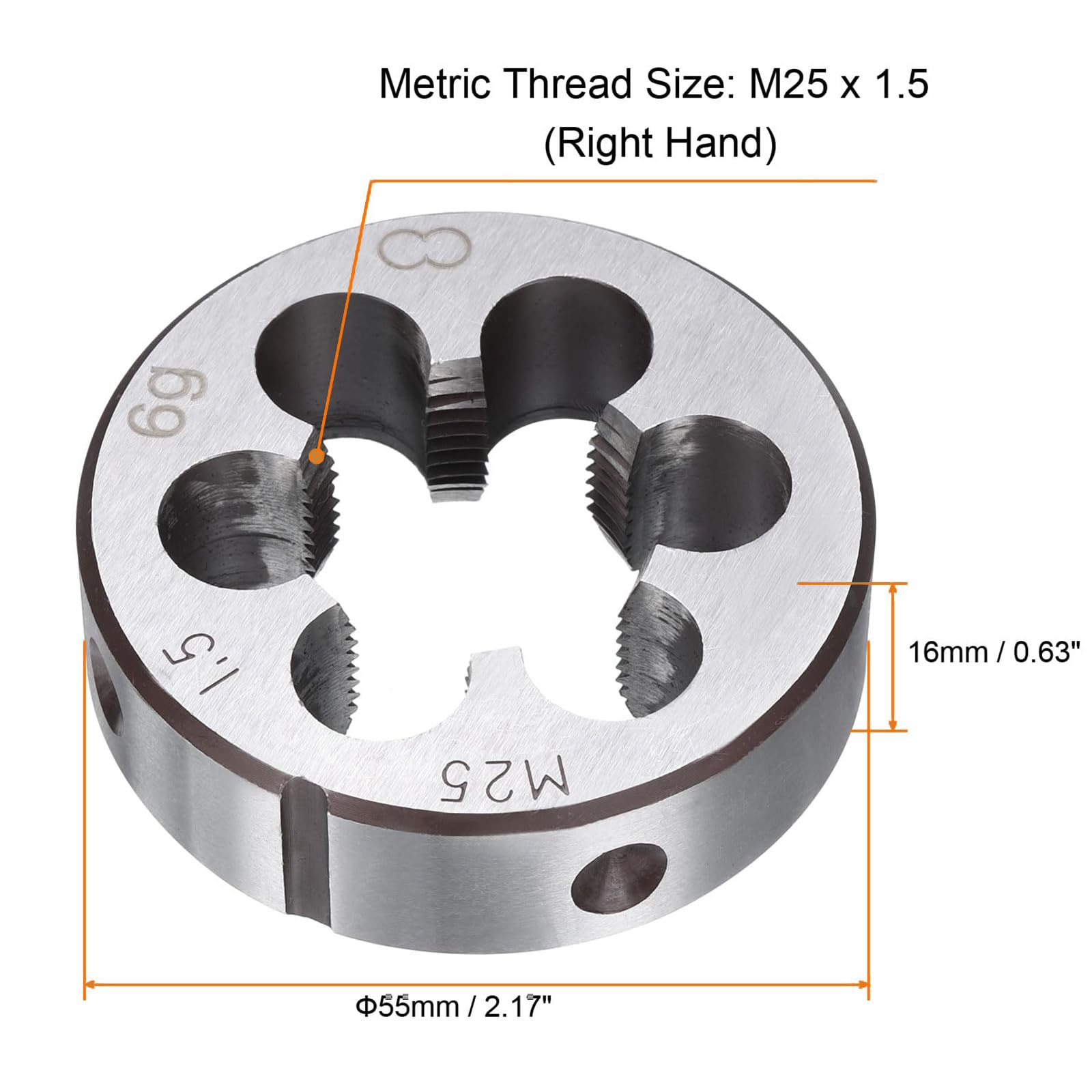 TA-VIGOR 1pc M25 x 1.5 Metric Adjustable Threading Die - Image 2