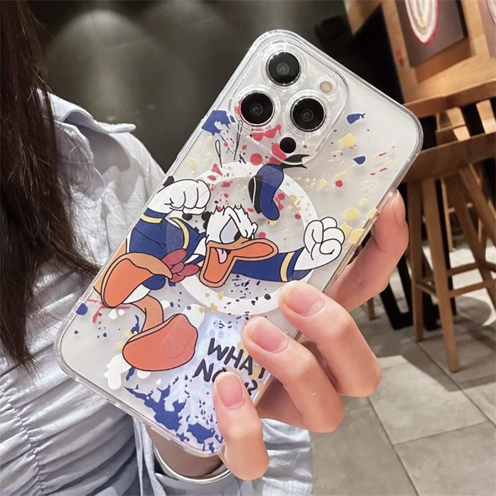 Amazon.co.jp: GREDINO ドナルドダック iPhone15 Pro ケース 透明 TPU