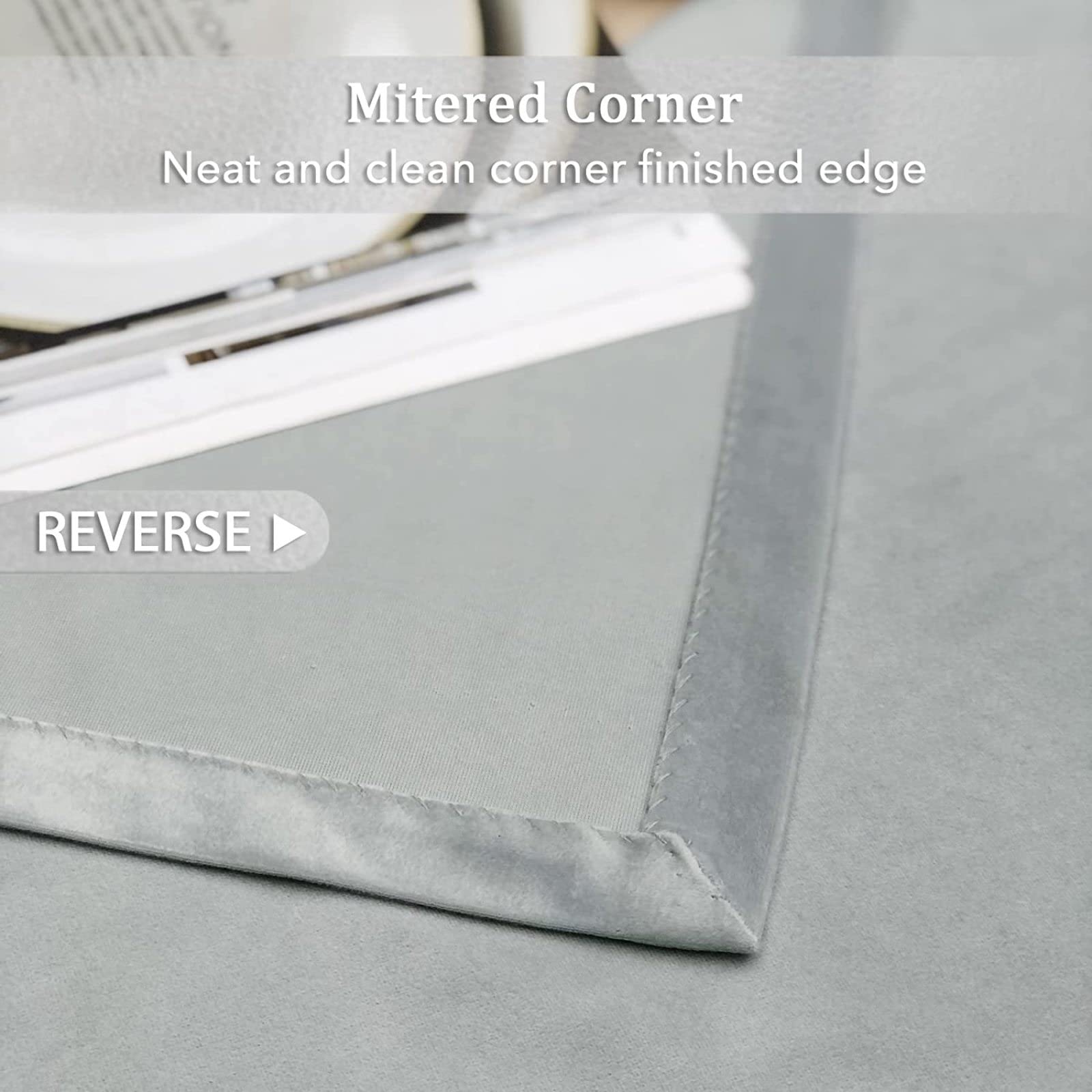 Tenda per finestra oscurante in velluto isolante termico per camera da letto e soggiorno, con occhielli nella parte superiore, 116,8 x 182,9 cm (larghezza x altezza), eleganti tende per efficienza