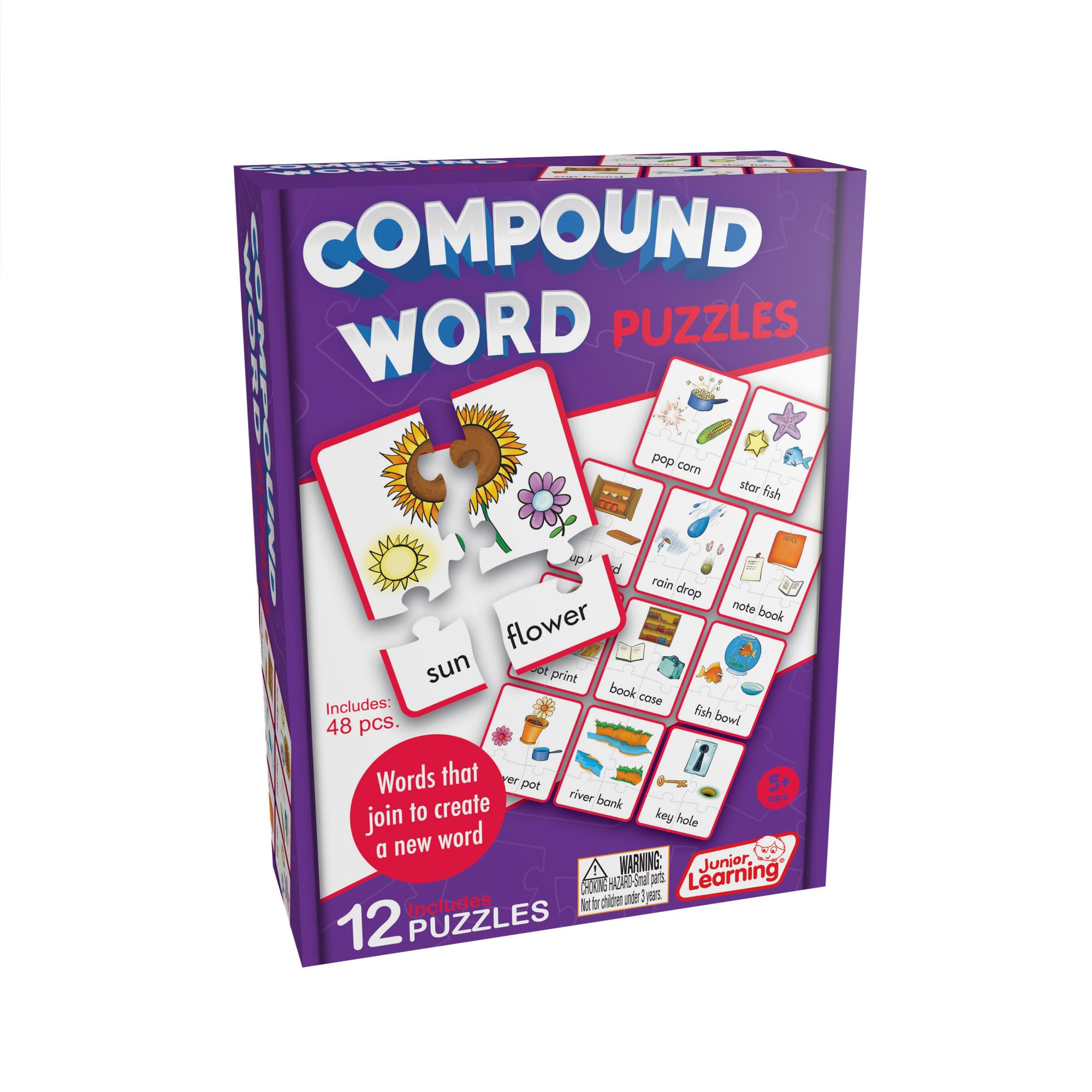 Junior Learning JL244 Compound Word Puzzles, Multicolor