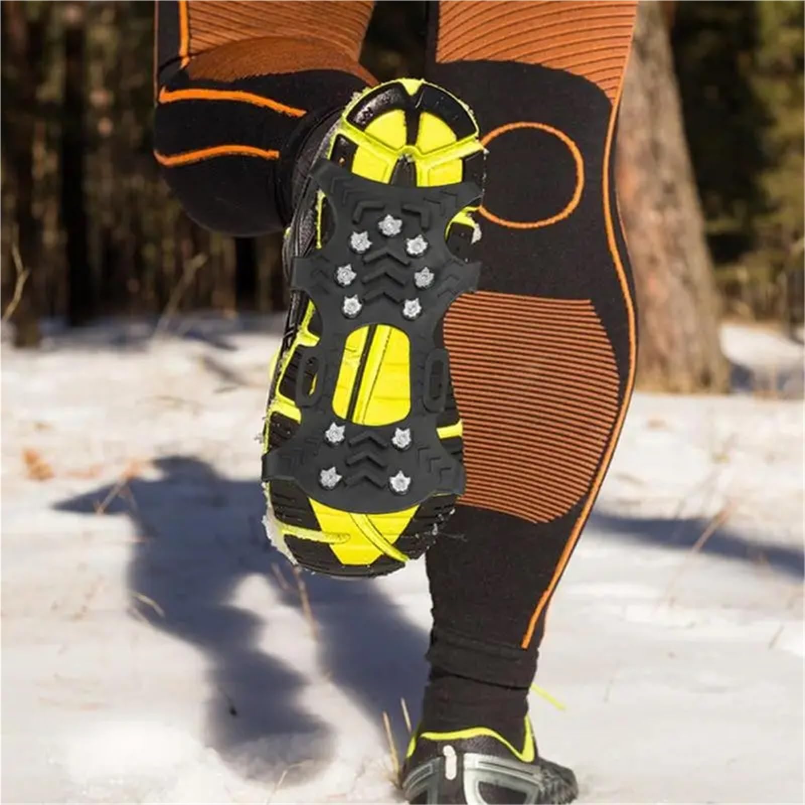 Crampons Poignées de Neige glacée, Pointes Chaussures à 11 Dents for chaînes Glace for la et, Crampons Traction antidérapants Multifonctions for l'hiver pour randonnée hivernale