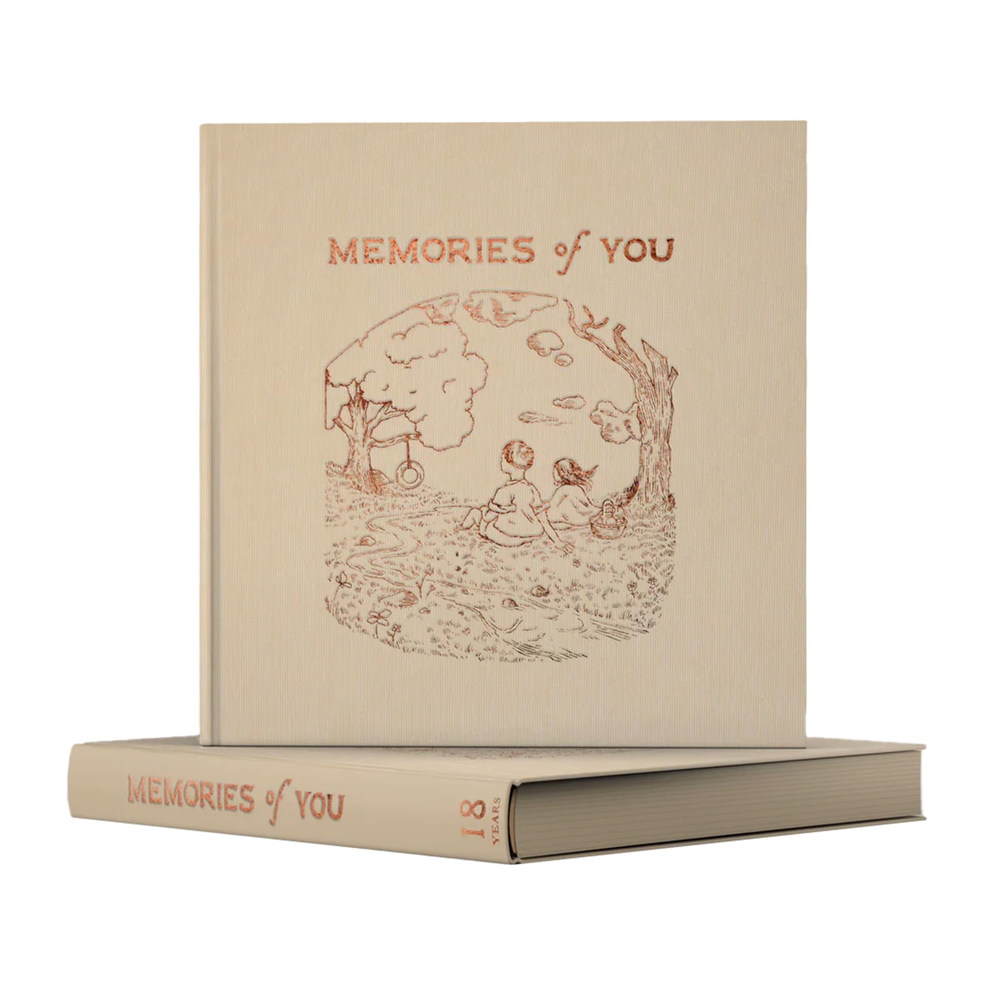 Beating 50 Percent Memories of You: A Childhood Journal - Baby Memory Book from Birth to 18 Years - Guided Prompts, Photo Spaces, Yearly Letters,