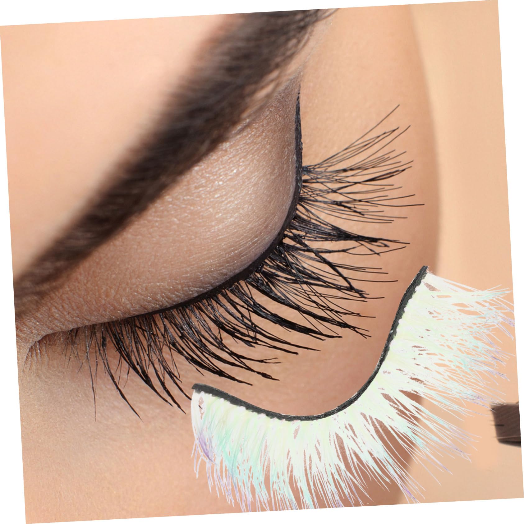 POPETPOP 20paia Ciglia Finte Colorate Per Donne Effetto Naturale e Fluorescente Adatte Per Occasioni Speciali Come Matrimoni e Feste Facili Da Applicare e Comode Da Indossare
