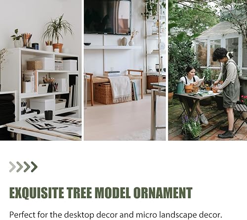 Miniatura 8 de Garneck Árbol modelo mini baobab árbol tren paisaje, arquitectura, árboles falsos, árbol artificial en miniatura, plantas falsas para manualidades,