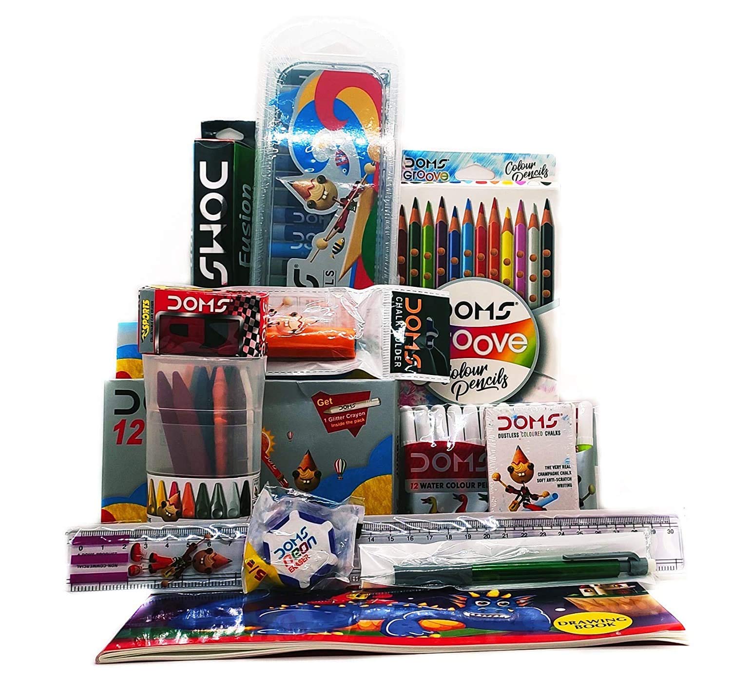 DOMS Smart Kit (Fusion Pencil,Drawing Box,Water Color,Oil Pastel