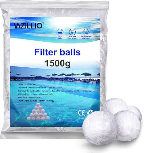 VAZILLIO 1500g Boules de Filtre de Piscine