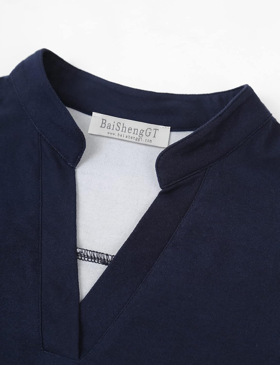 BAISHENGGT 3/4 Sleeve Tops for Women Notch V Neck Floral Work Blouses Dressy Casual Loose Fit Going Out Tunic Tops - Image 6