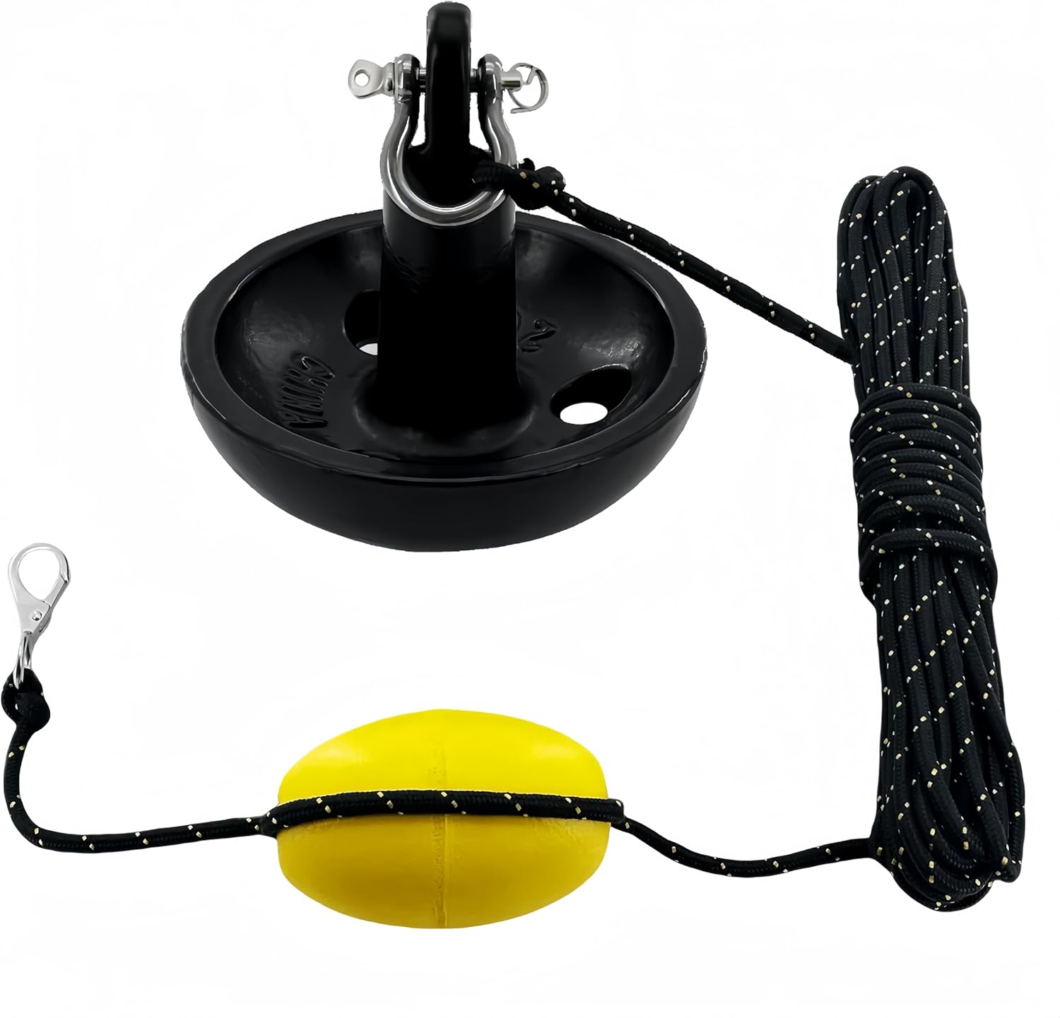 Marine Mushroom Anchor Kit 20 lb Black PE Coated Kayak Anchor Accessories with 50 ft Rope for Fishing Kayaks, Canoe, Jet Ski, SUP Paddle Board and Small Boats Marine Mushroom Anchor Kit 20 lb Black PE Coated Kayak Anchor Accessories with 50 ft Rope for Fishing Kayaks, Canoe, Jet Ski, SUP Paddle Board and Small Boats