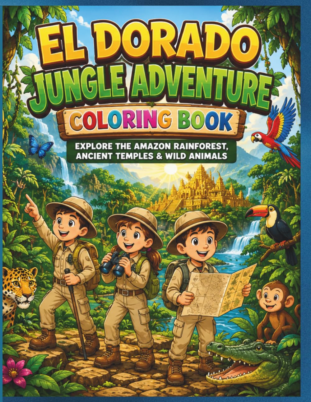 El Dorado Jungle Adventure Coloring Book: Explore the Amazon Rainforest ( 4 to 14 )