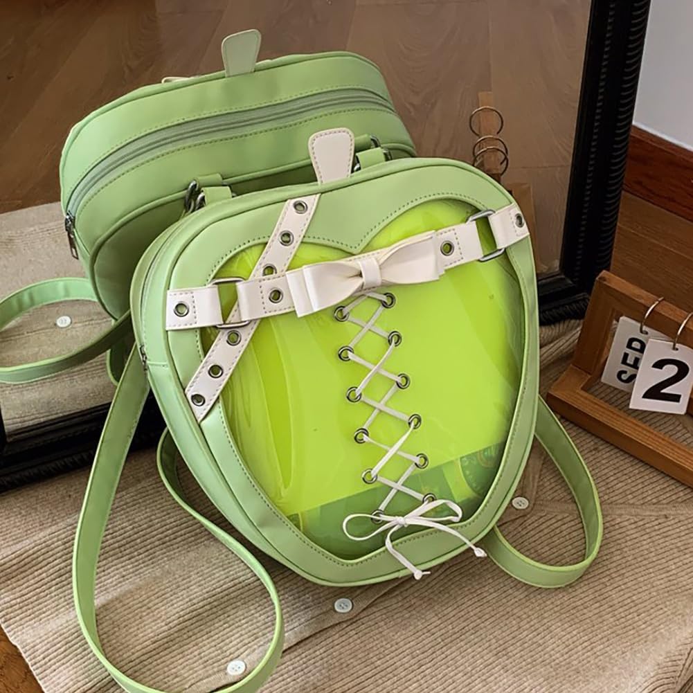 Ita Bag Apple Shaped Shoulder Purse, Kawaii Sweet Fashion Fruit Backpack, Halloween Novelty Unique Bandage Bowknot Satchel
