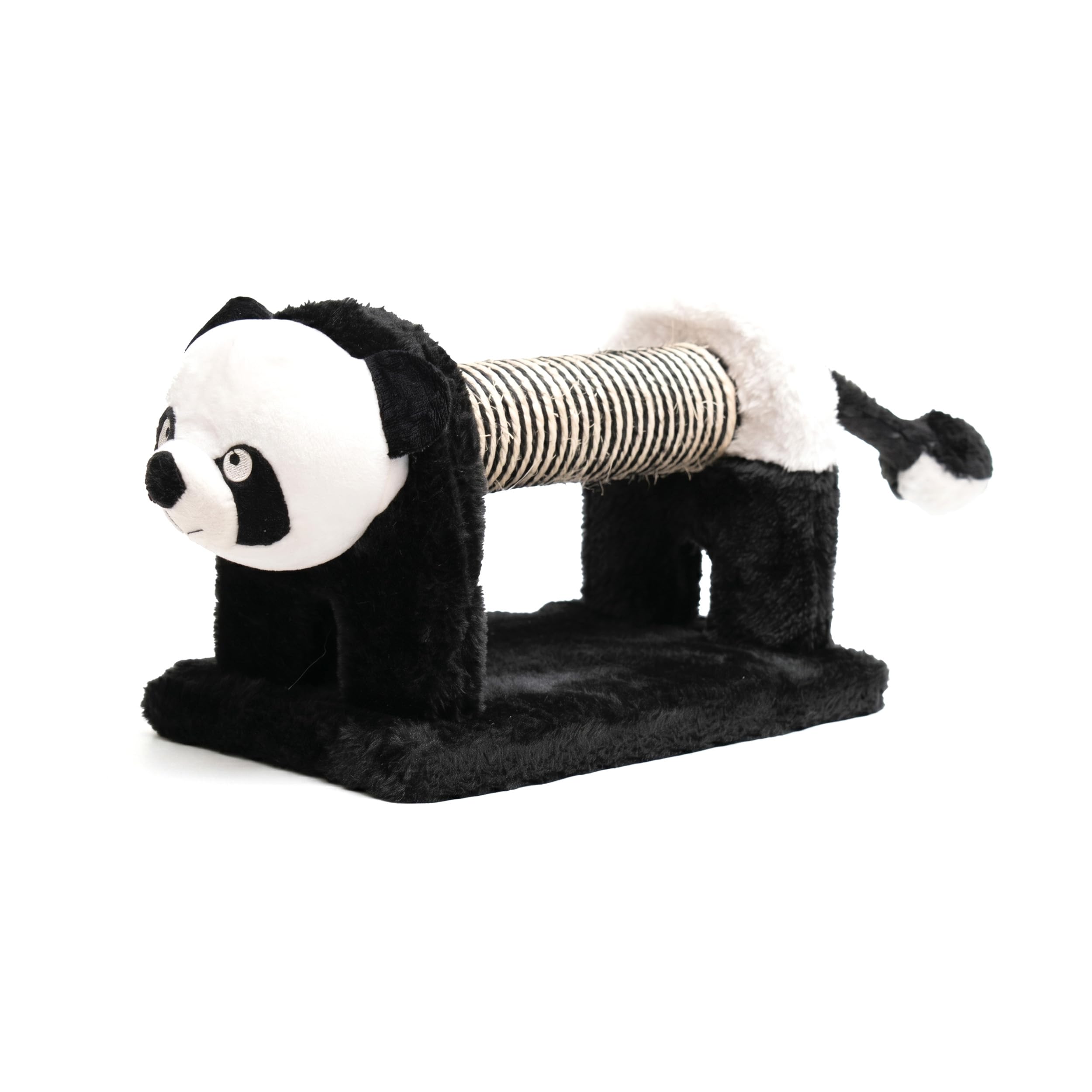 Sisal Scratching Post and Plush Cat Scratching Post for Kittens in Panda Shape, Durable Material for Your Cat Fun - Size 56 x 18 x 18 cm