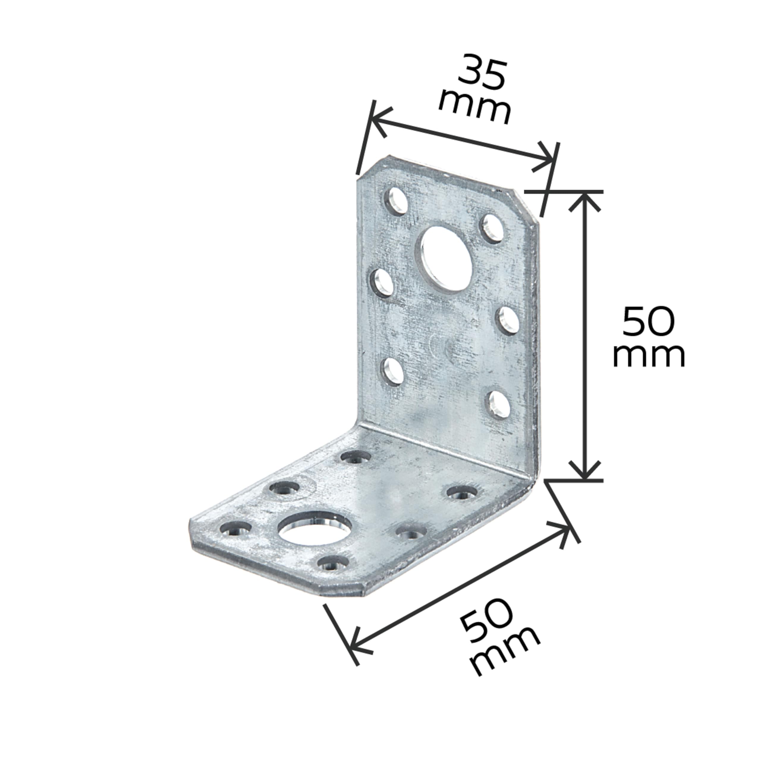 Alberts 846527 Escuadra de ensamblaje, Galvanizado Sendzimir, 50 x 50 x 35 mm, Juego de 150