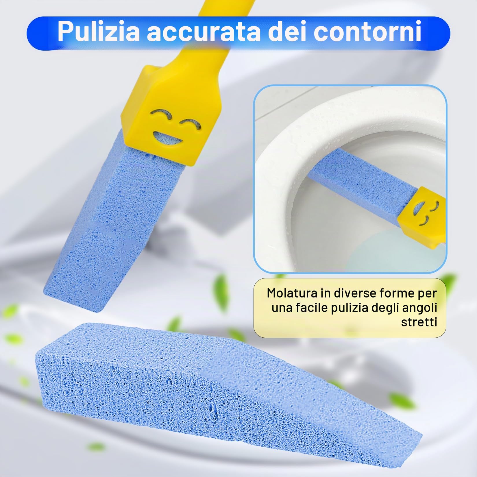 10 Pz Pietra Pomice per WC, Blocco Pietra Pulente Spazzole Bastone Naturale, Cleaning Block WC con 2 Maniglie per Pulizia di Piscine Bagno Cucina e Pumice Stone Cura dei Piedi