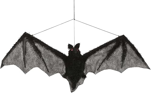 FUN Costumes Adorno decorativo de murciélago colgante, pequeño vampiro negro, espeluznante, espeluznante, realista, estándar
