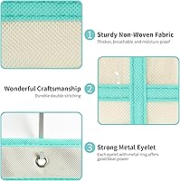 Vista 4 de 24 bolsillos transparentes para el aula para teléfonos celulares, soporte de teléfono para calculadora con ganchos, organizador de almacenamiento