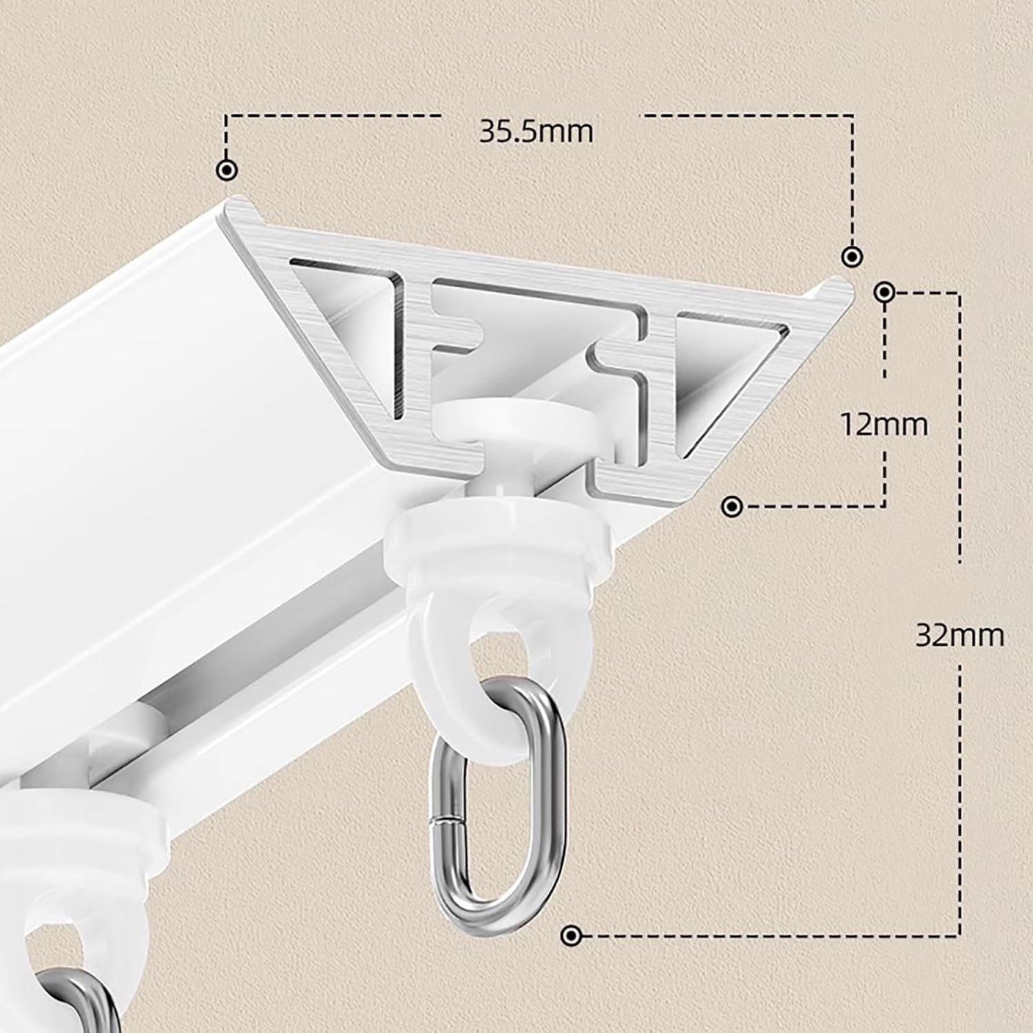 Support de tringle à rideau auto-adhésif sans perçage, installation facile pour salon, chambre à coucher ou séparateur de douche, solution de décoration d'intérieur polyvalente