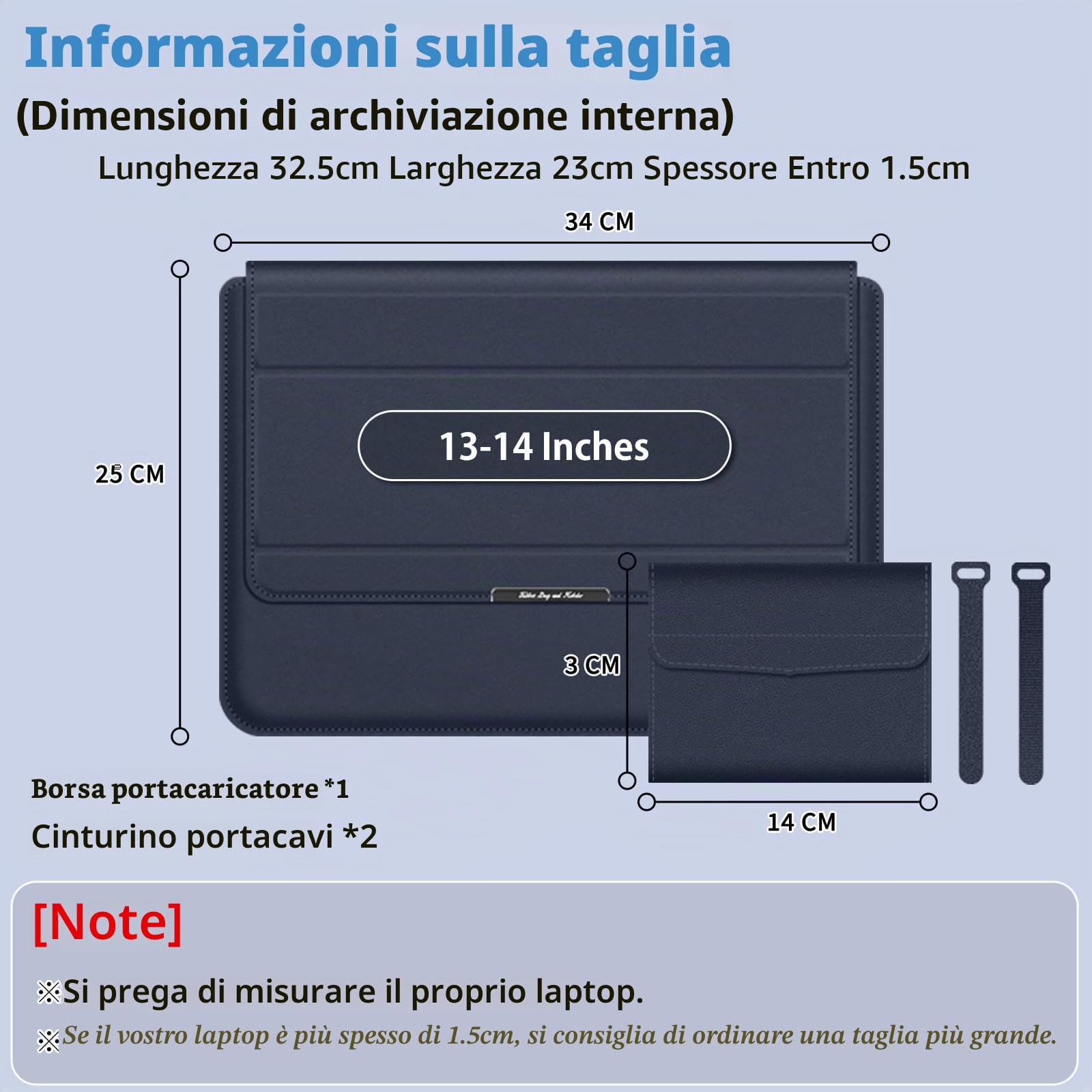 13 14 Pollici Custodie per PC Portatile Borsa con Funzione Stand per MacBook Air 13 M5/M4/M3/M2/M1 A3113 A2681 A2337, MacBook Pro 14 M5/M4/M3/M2 A3112 A3401 A3185 A2992 A2918 A2779 Blu