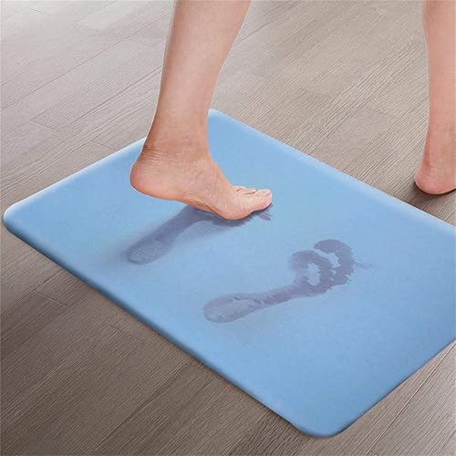 Cmreasj Alfombrilla de baño de tierra de diatomeas, secado rápido, súper absorbente, con piedra de baño antideslizante, para suelo de baño, ducha,