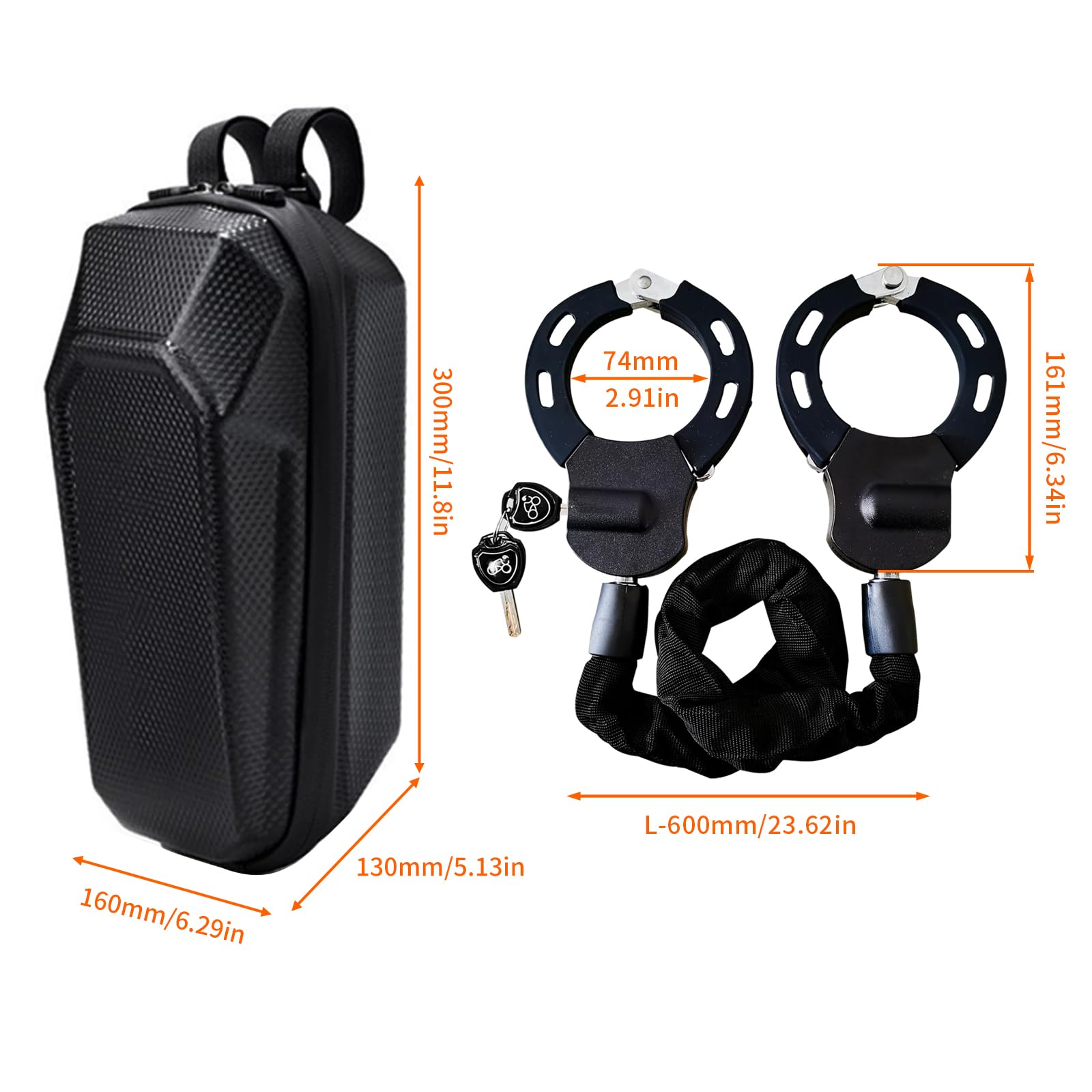E Scooter Serrure menottes pour scooter électrique Antivol de vélo Cadenas de vélo Serrure de scooter (B)