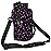 icolor Water Bottle Carrier Bag with Strap 25/32/40 oz Crossbody Bottle Holder with Phone Pocket Sling Sleeve Insulated Neoprene Water Bottle Pouch for Walking Travelling (Black&Purple, 25oz)