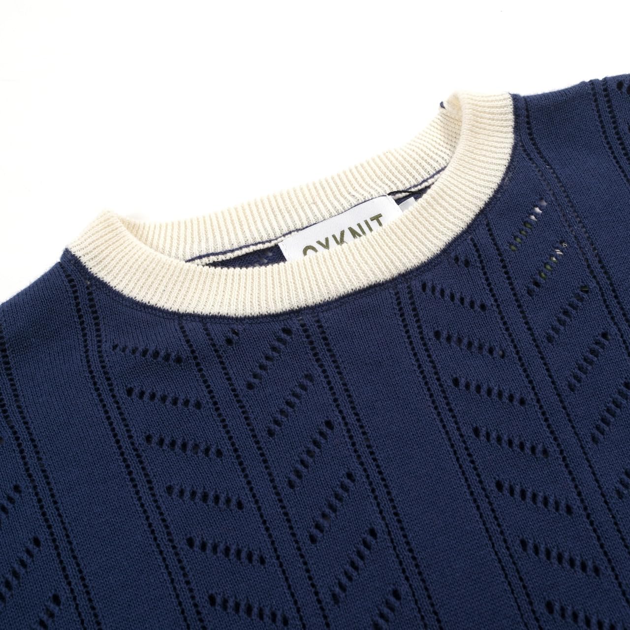 OXKNIT - Camisetas de manga corta para mujer, de algodón, clásicas, retro, jacquard, ajuste flexible, para verano, informal, para uso diario, excursiones por la ciudad