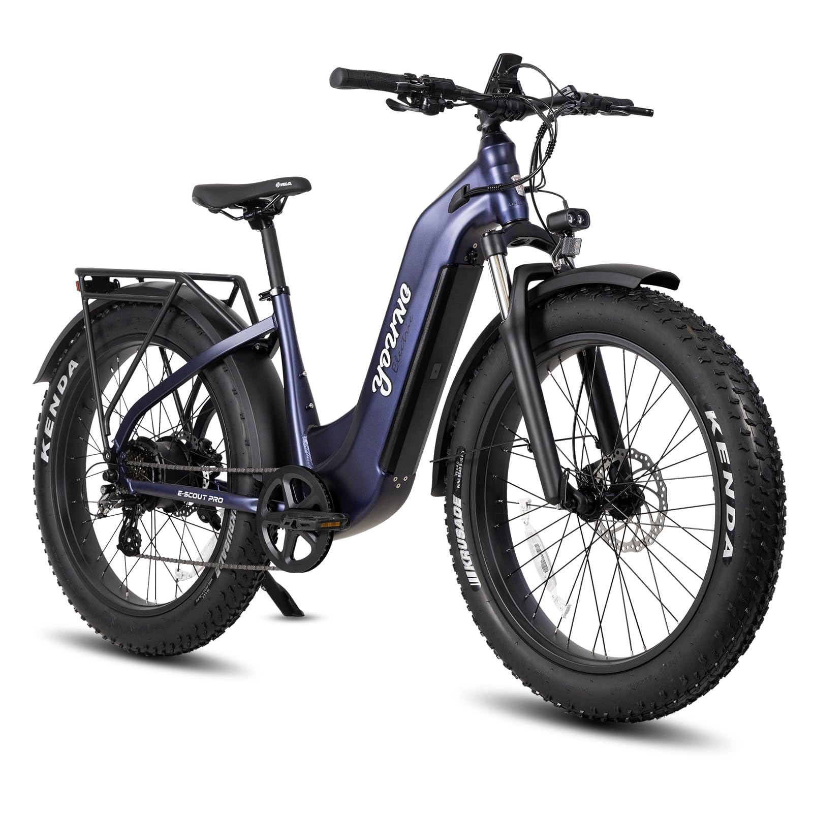E-Scout PRO, Hunting 750W (Peak 1000W) Young Electric Bike for Adults, 48V/20Ah Battery 3A Fast Charger, Up to 80Mi 28MPH, 26''x4.0'' Fat Tire Mountain Snow Beach Off-Road Ebike