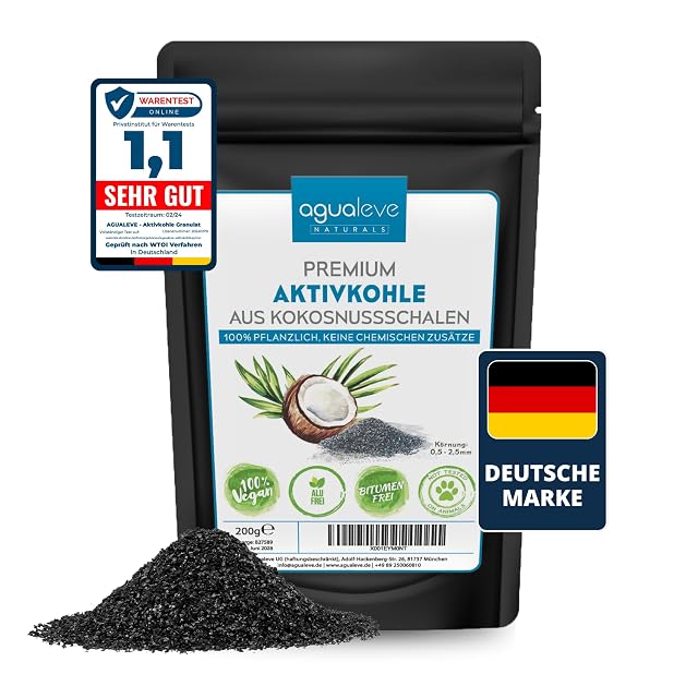 AGUALEVE Carbón activo prémium de 200 g