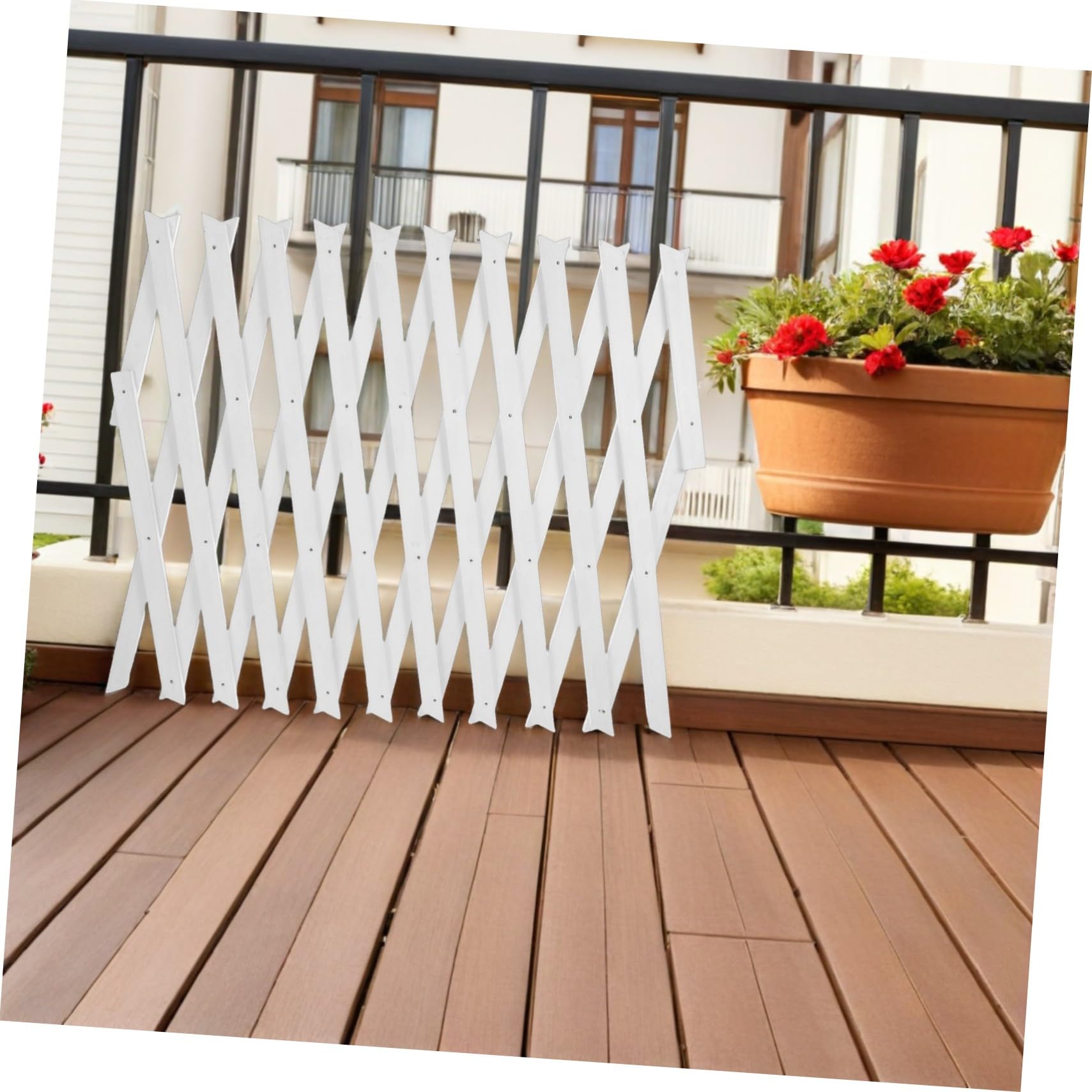 SUPVOX de Madera Ajustable Valla de Color para Plantas Trepadoras Diseño Elegante y Extensible para Interior Montaje en Pared para Jardín o Terraza