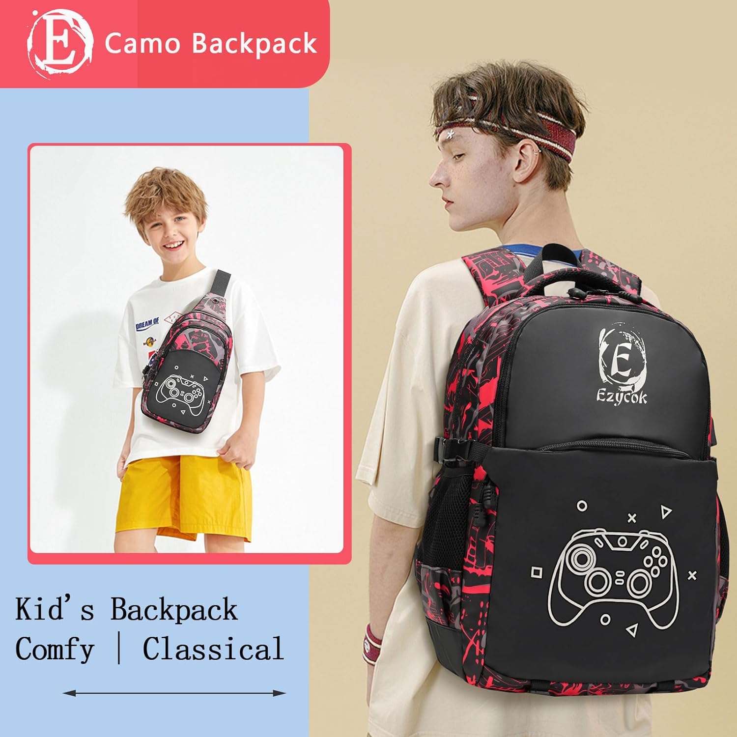 Boys Backpack, Anime Luminous School Backpack Kids Backpack Kindergarten Elementary Middle School Book Bags, Lightweight Laptop Backpack College Bookbag - Image 5