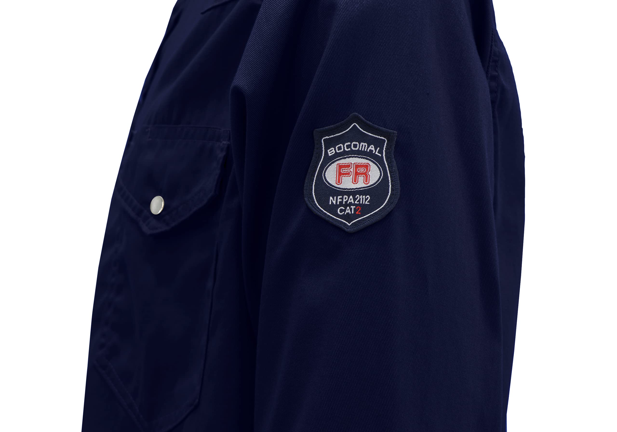 BOCOMAL FR Camicie Ignifugo 100% C NFPA2112 8oz Uomo Ignifugo Saldatura Camicia