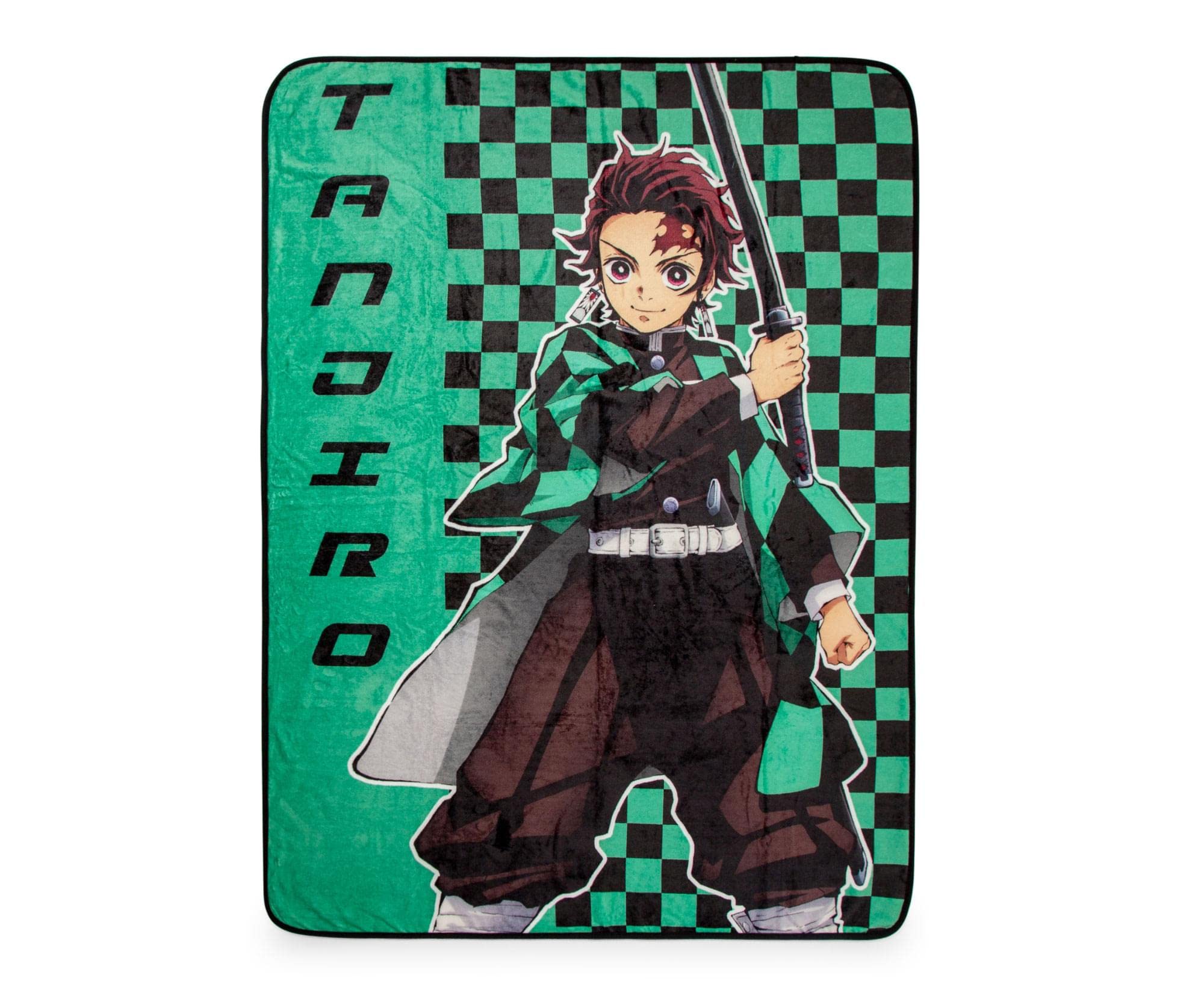 Surreal Entertainment Demon Slayer Tanjiro Kamado Haori Fleece Throw Blanket | 45 x 60 Inches