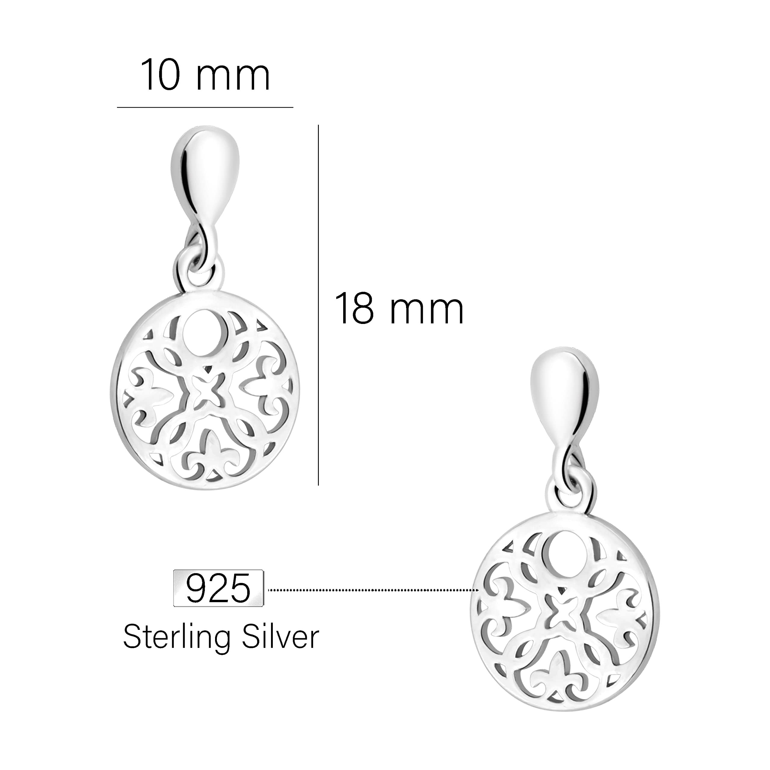 SOFIA MILANI - Pendientes para Mujeres en Plata de Ley 925 - Pendientes Colgante de Ornamento - 20552