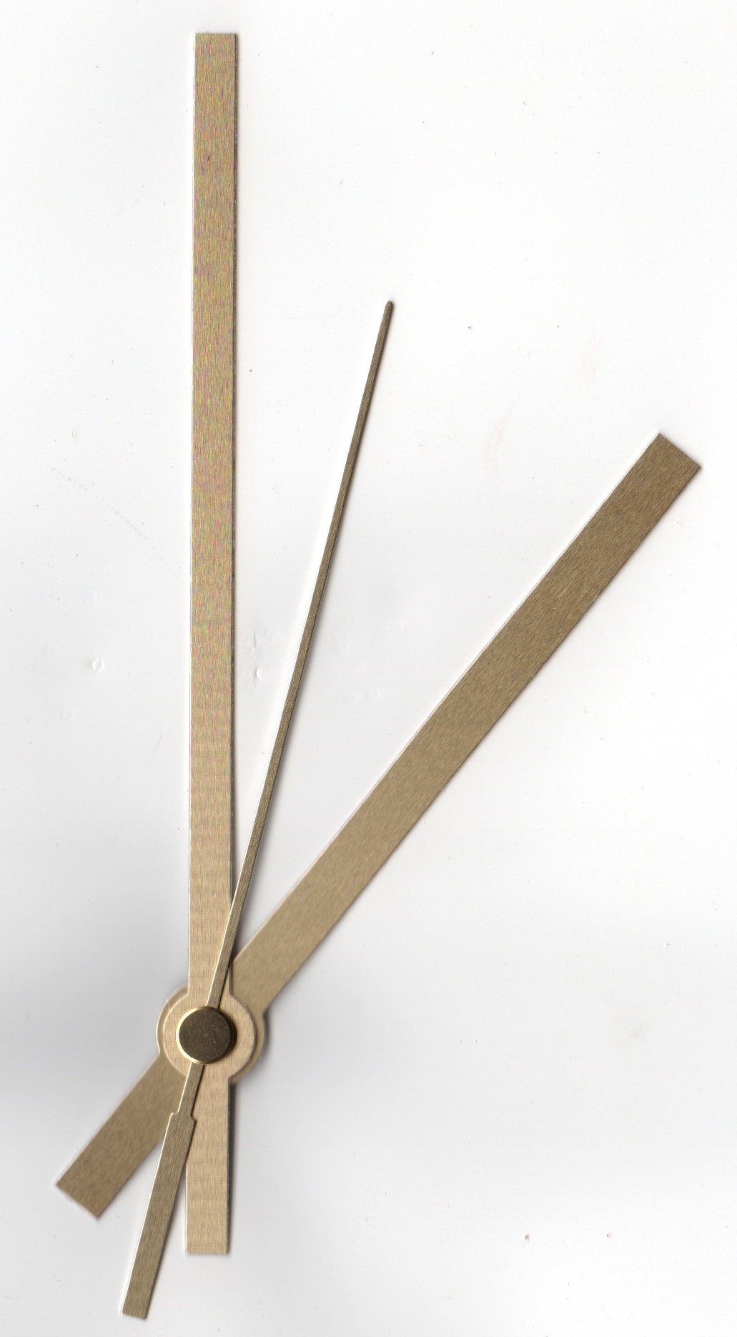 All Sizes of Clock Hands in Black or Gold (Gold, 120mm (from centre spindle to tip of minute hand))