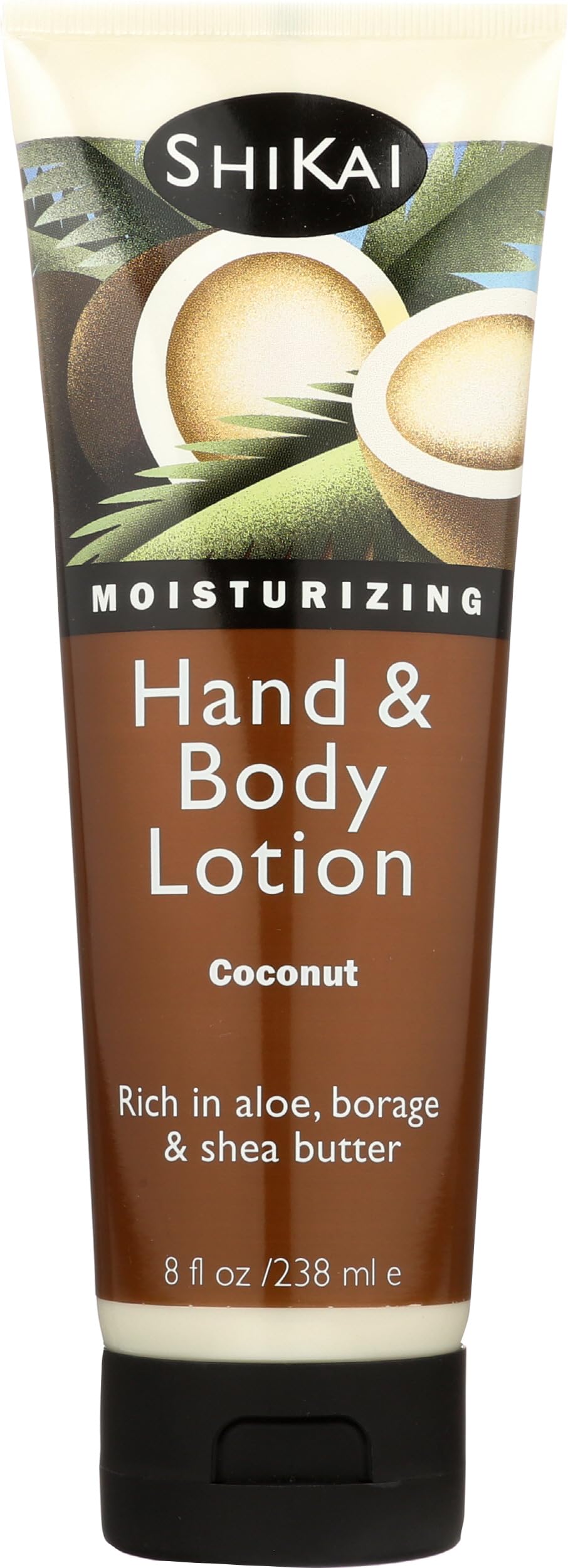 ShiKai - Moisturizing Hand & Body Lotion, Softens & Moisturizes Skin with Aloe Vera, Borage Oil & Shea Butter, Sensually Smooth Skin with Delicious Fragrances (Coconut, 8 Ounces),ASH-009