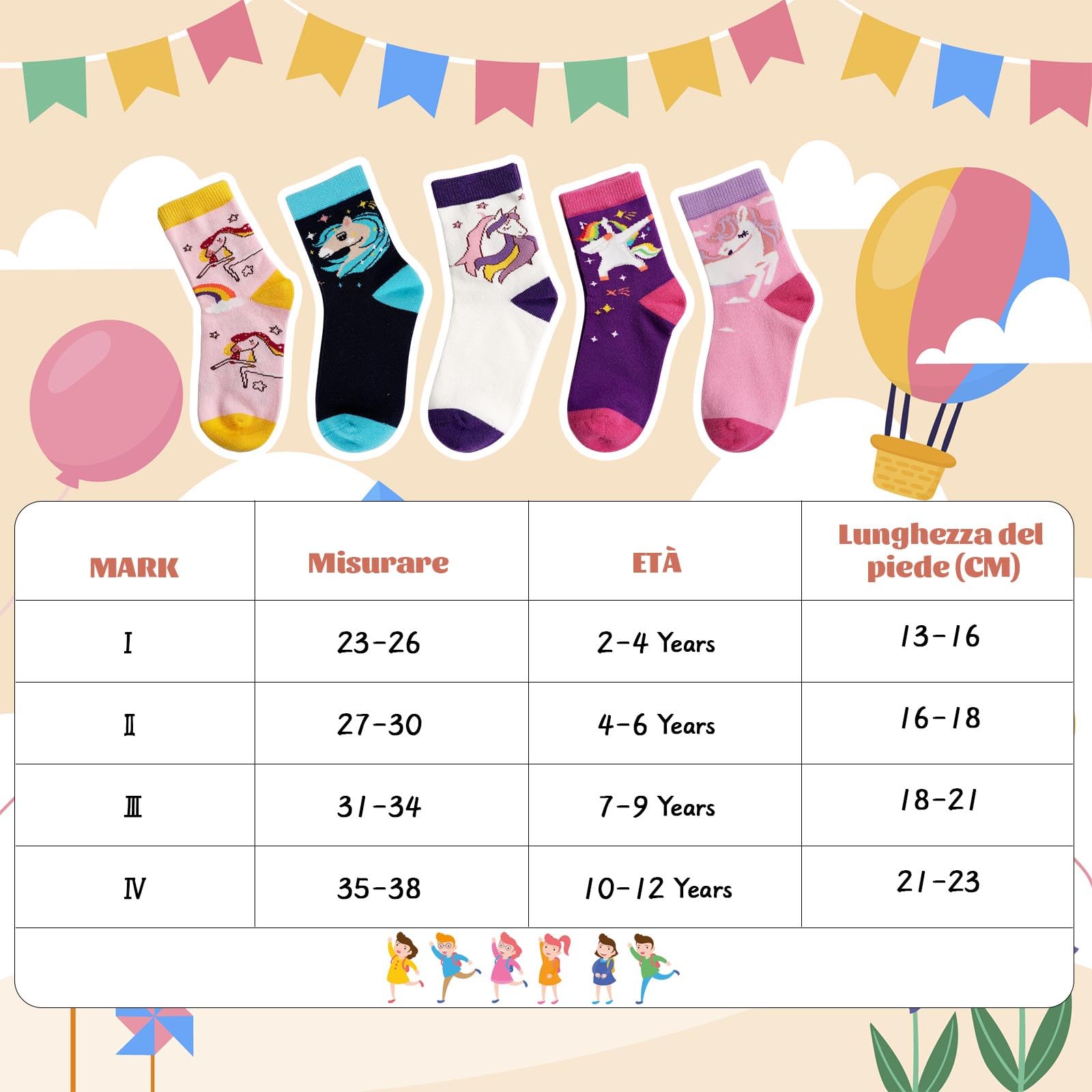 ZAKASA Calzini Bambina Ragazze Divertenti: Calze Cotone Fantasia Bambino Animali Calzino Corti Colorate Bambini