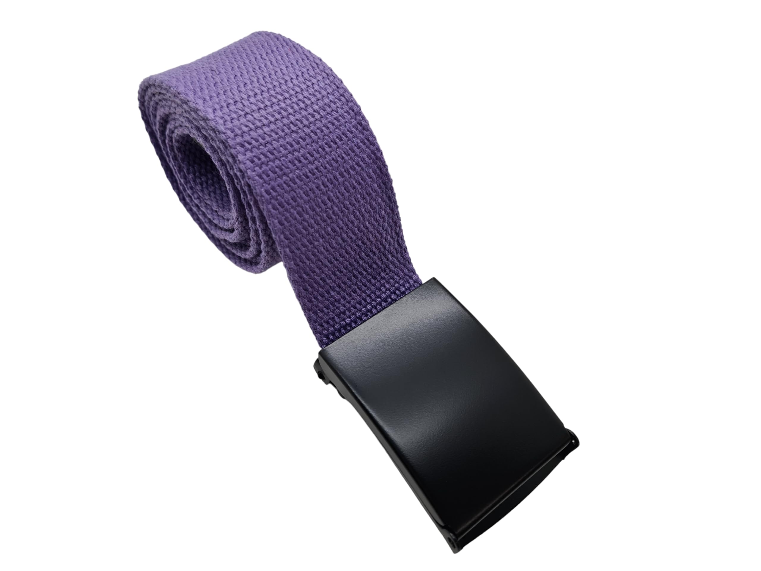 Theglovehut Unisex Lilac Canvas Webbing Belt Black Buckle (Medium 36", )
