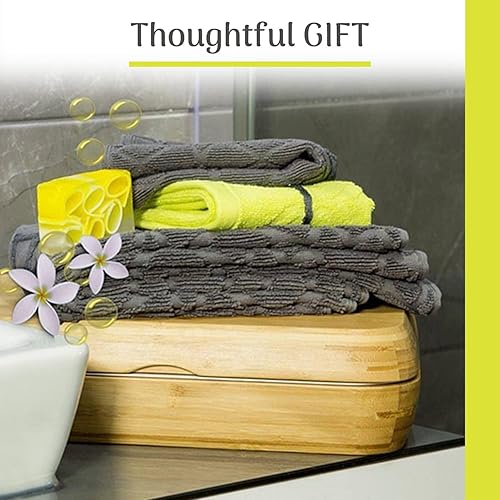 Miniatura 6 de Juego de regalo de baño Kit de baño de lujo para belleza y cuidado personal de 5 El juego de baño incluye toalla de mano 100% algodón, toalla para