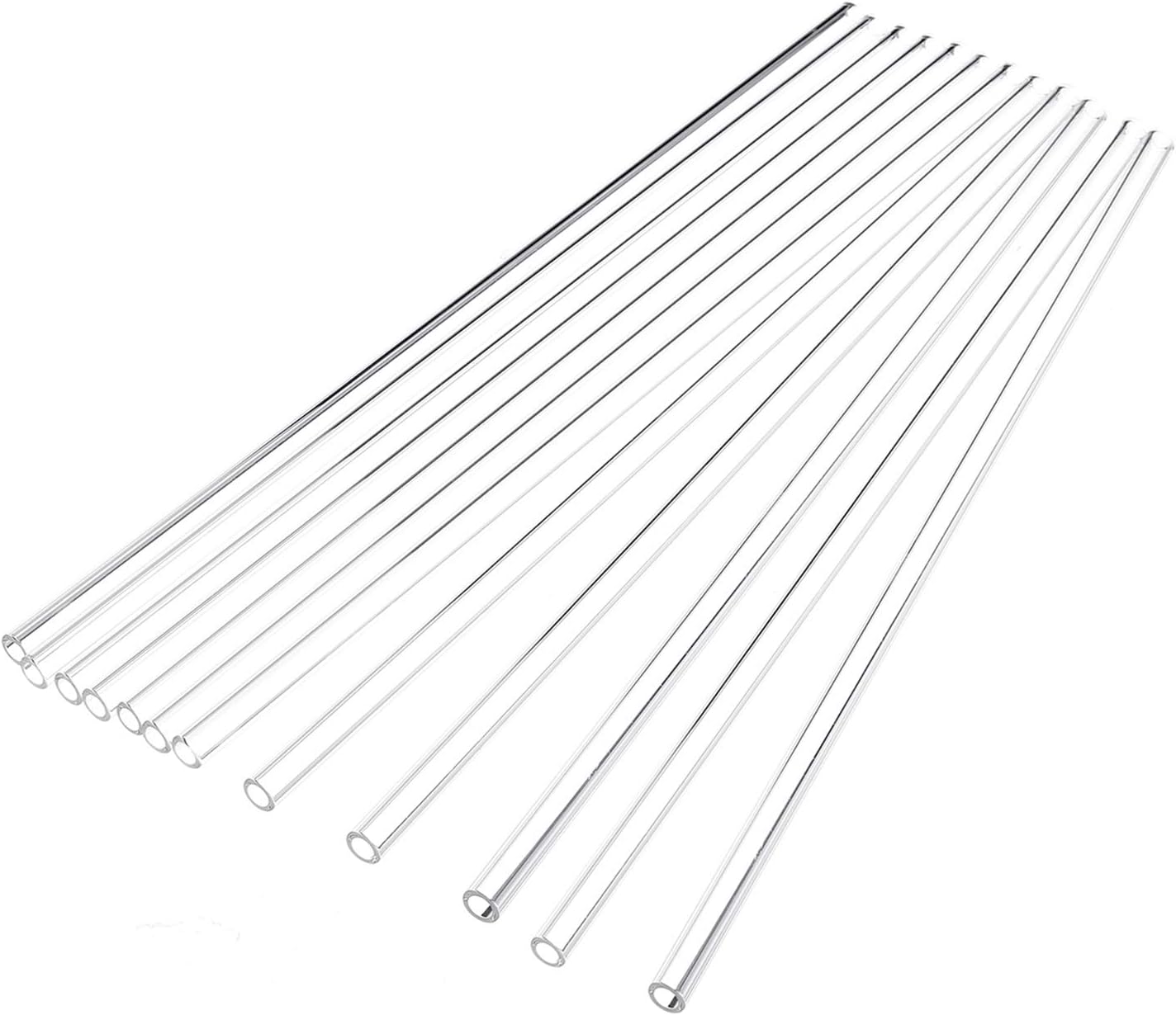 Lehom Glass Tubes 12 Pack 12 inch Glass Tubing Glass Blowing Tubes Borosilicate Glass Tube Pyrex Blowing Glass Tubes Laboratory Tubing 8mm Diameter 1.1mm Thick Wall