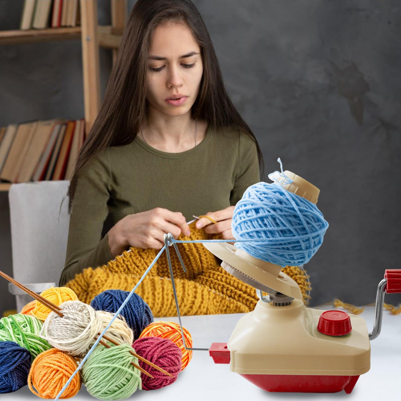 Bobineuse Manuelle Fil Laine - Enrouleur De Pelotes Portable En Métal Et ABS - Parfait Pour Tricot Et Crochet