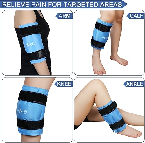 Miniatura 8 de REVIX Paquete de hielo XL para rodilla que envuelve toda la rodilla después de la cirugía y bolsa de hielo para alivio del dolor de espalda superior