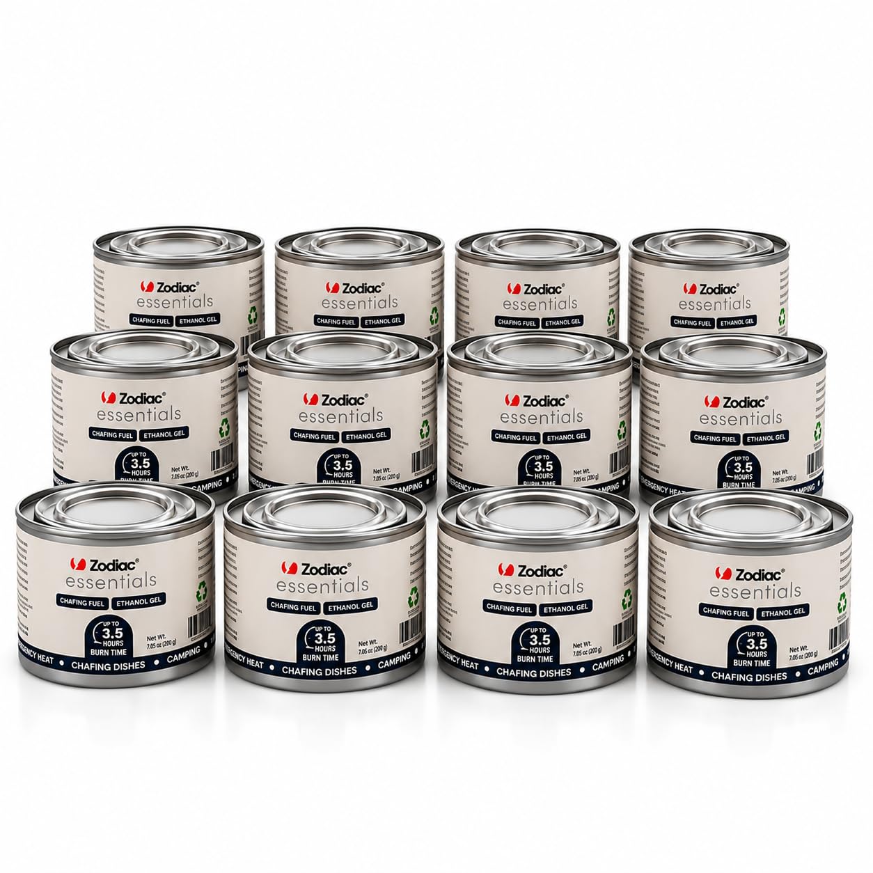 Chafing Gel Fuel – 12 Pack | Long Burning Heat Fuel for Chafing Dishes, Buffet Warmers & Catering Use | Clean Burning Flame